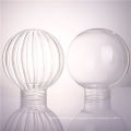 Wholesale Frosted Striated White Glass Ceiling Blown Lamp Shade